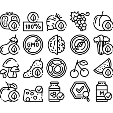 Eco Foods Icon Sets 159621