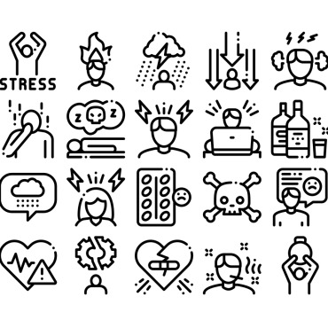 Depression Collection Icon Sets 159648