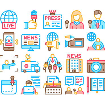 Reporter Collection Icon Sets 159655