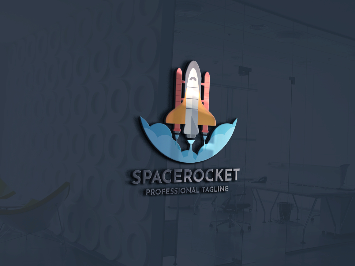 Space Rocket Logo Template