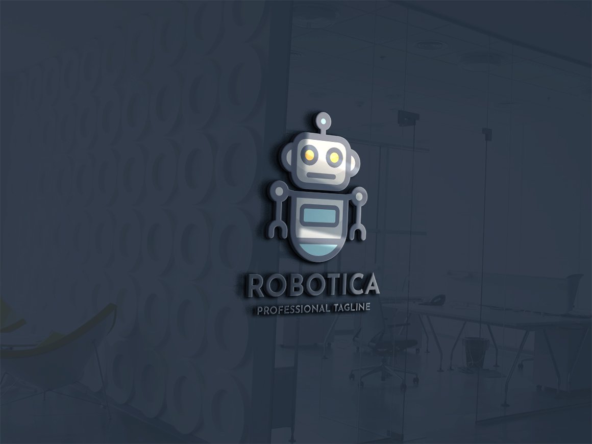 Robot Machine Logo Template
