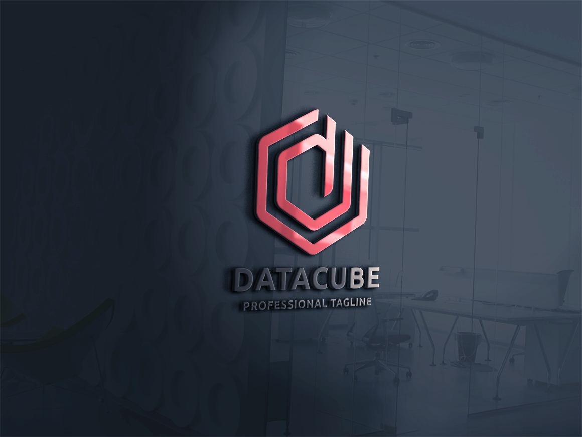 Data Cube Letter D Logo Template