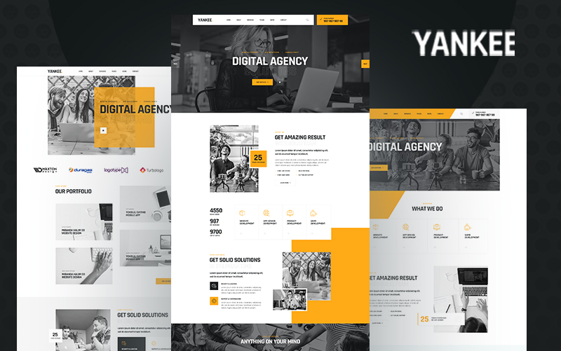 Yankee - Digital Agency Elementor WordPress Theme