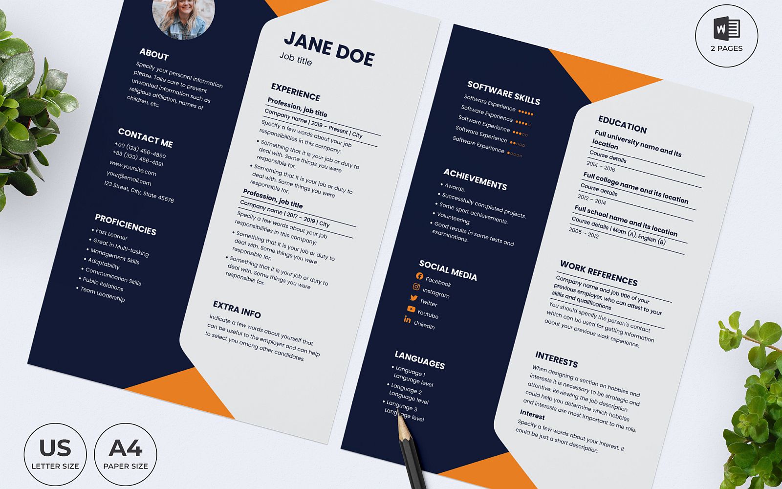 Financial Coach CV Resume Template