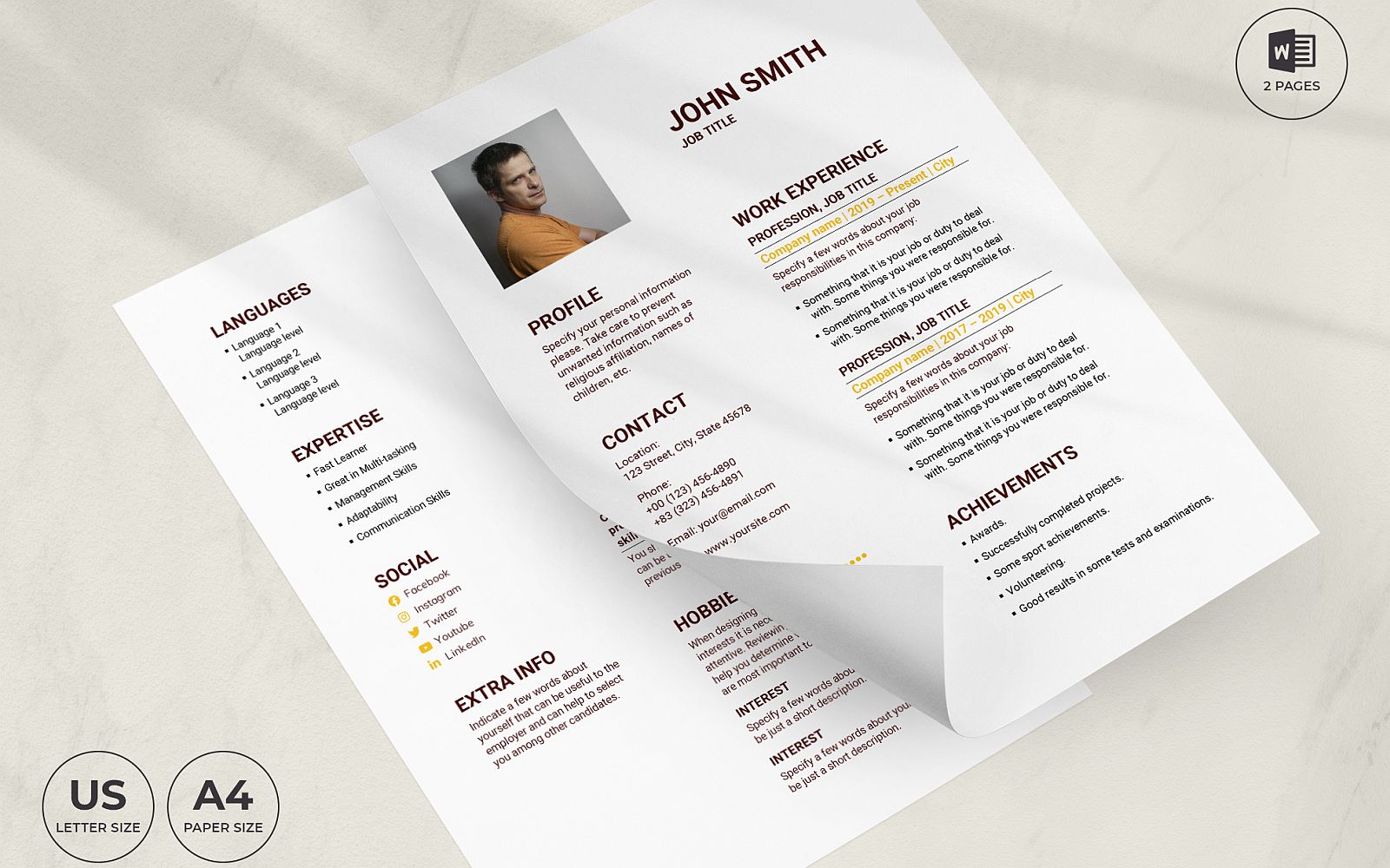 Police CV Resume Template