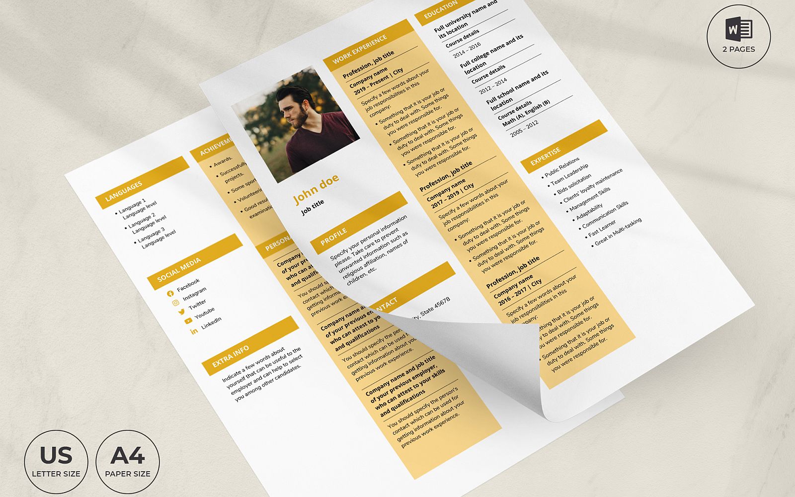 Construction CV Resume Template