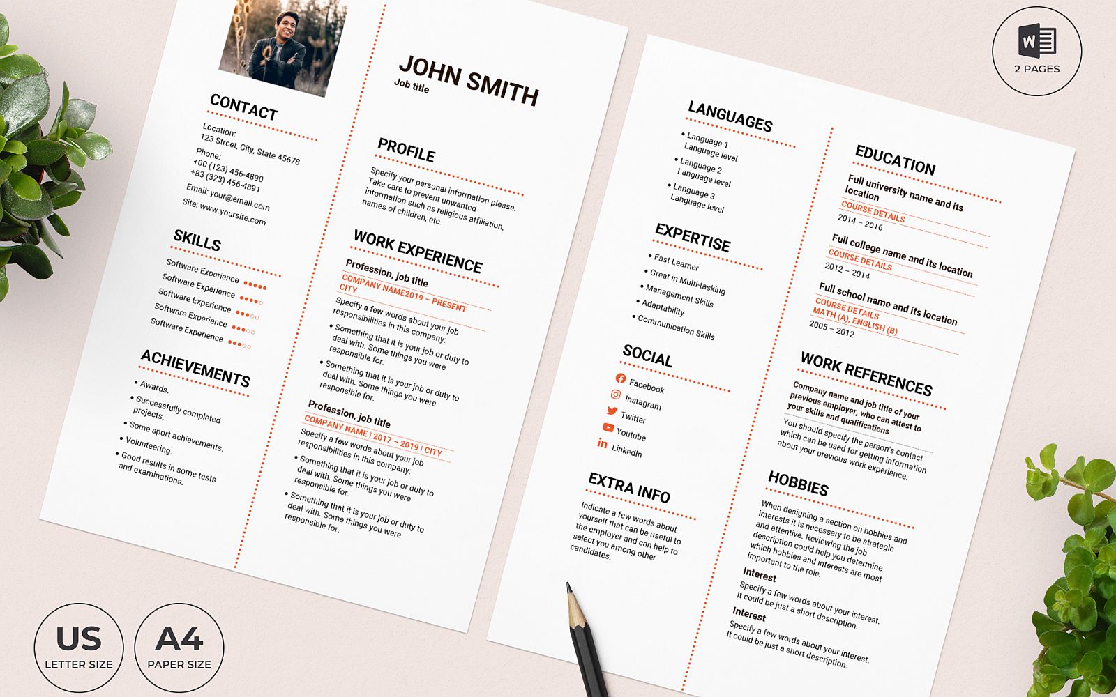 Restaurant Manager CV Resume Template