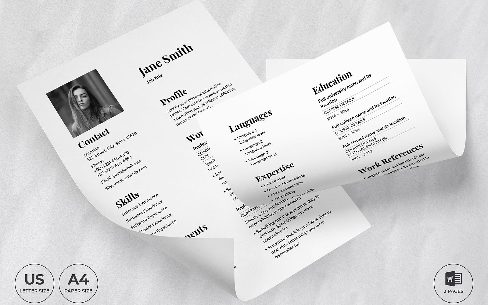 Theater CV Resume Template