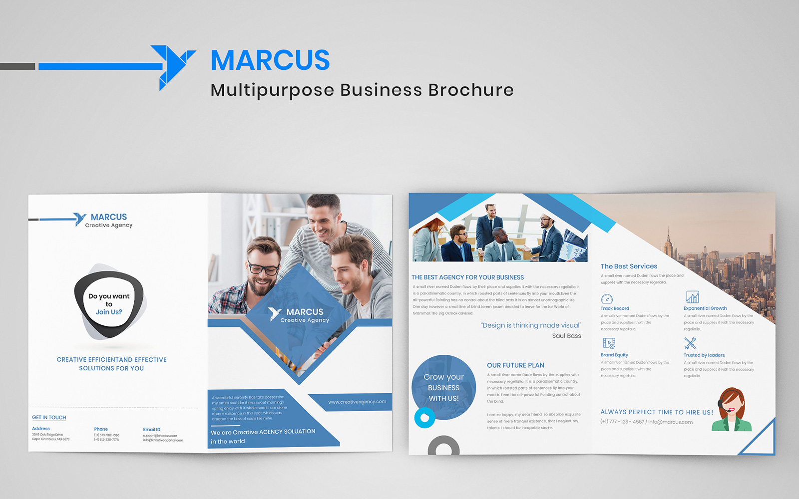 Multipurpose Business Bifold Brochure - Corporate Identity Template