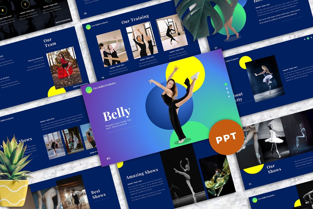 Belly - Ballet PowerPoint template