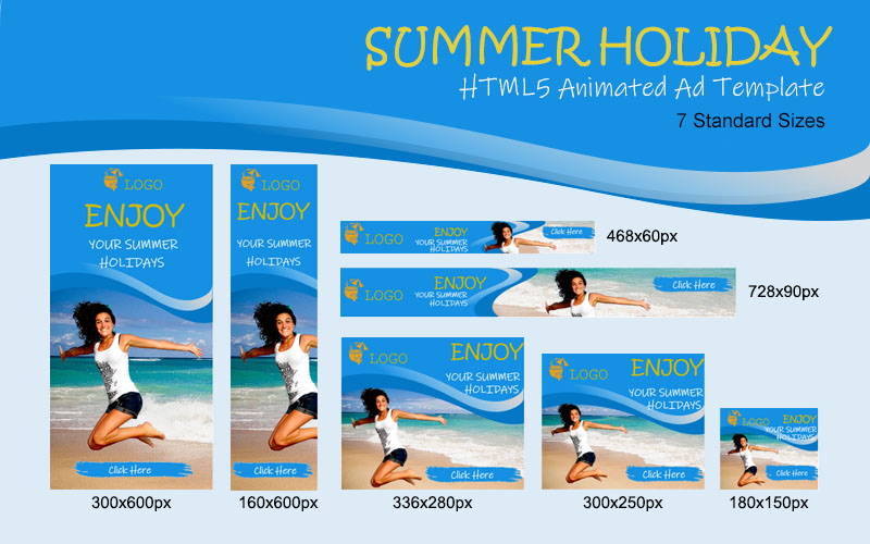 Summer Holiday HTML5 Ad Animated Banner