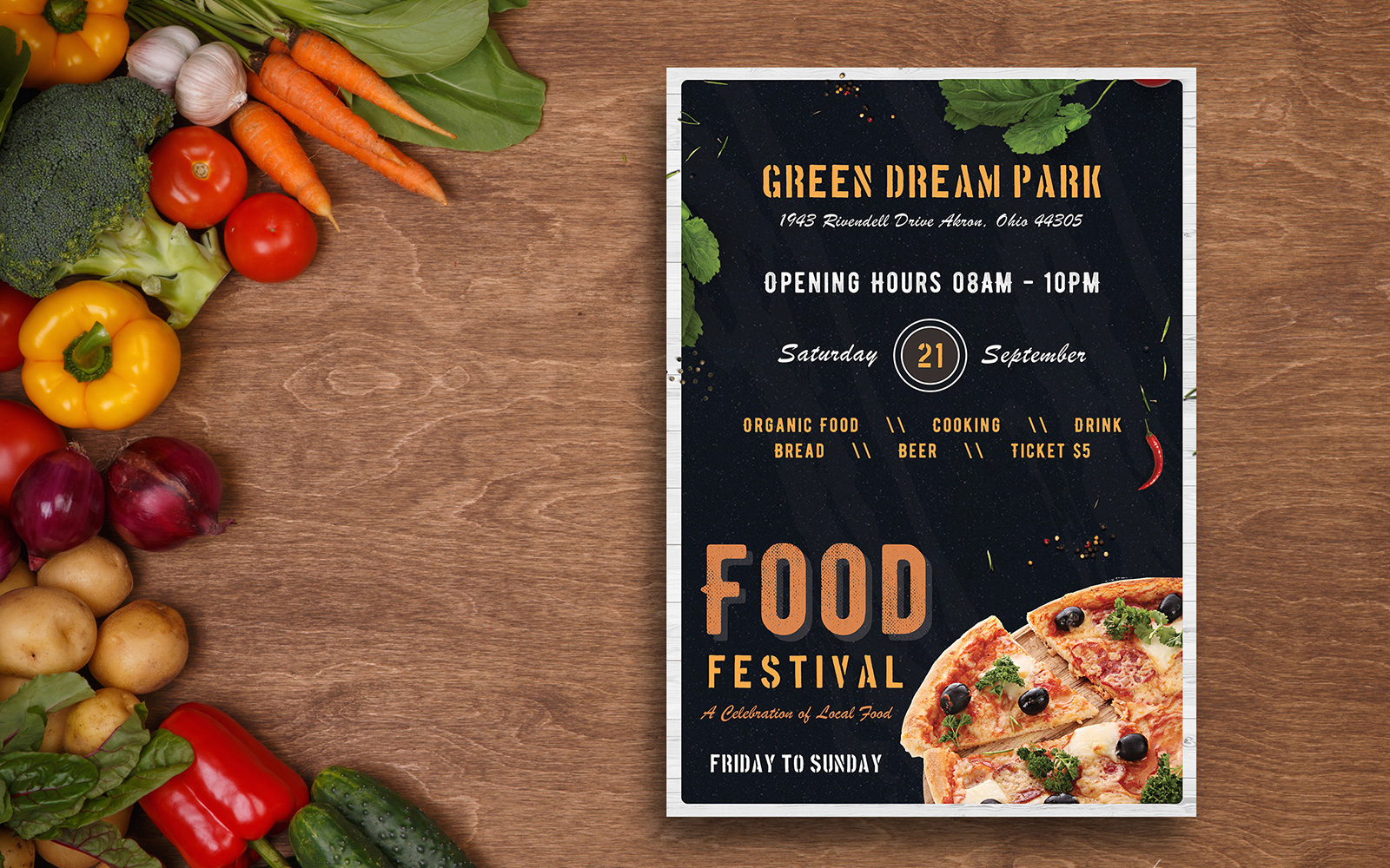 Food Festival Mela Flyer Design - Corporate Identity Template