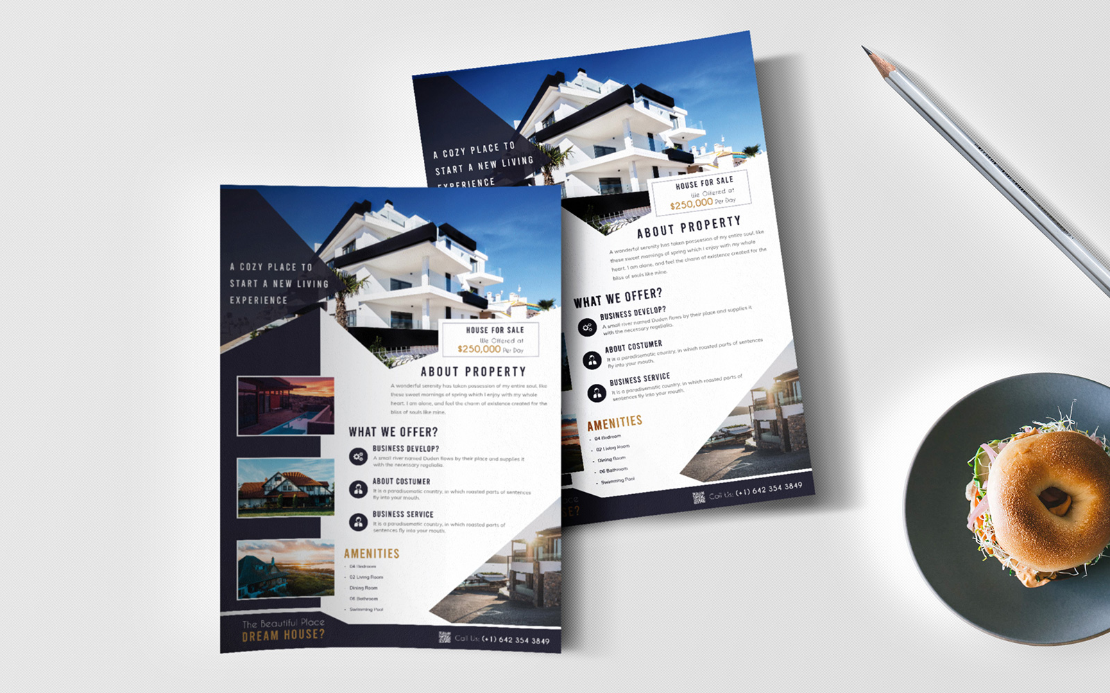 Hinity - Real Estate Property Flyer Design - Corporate Identity Template
