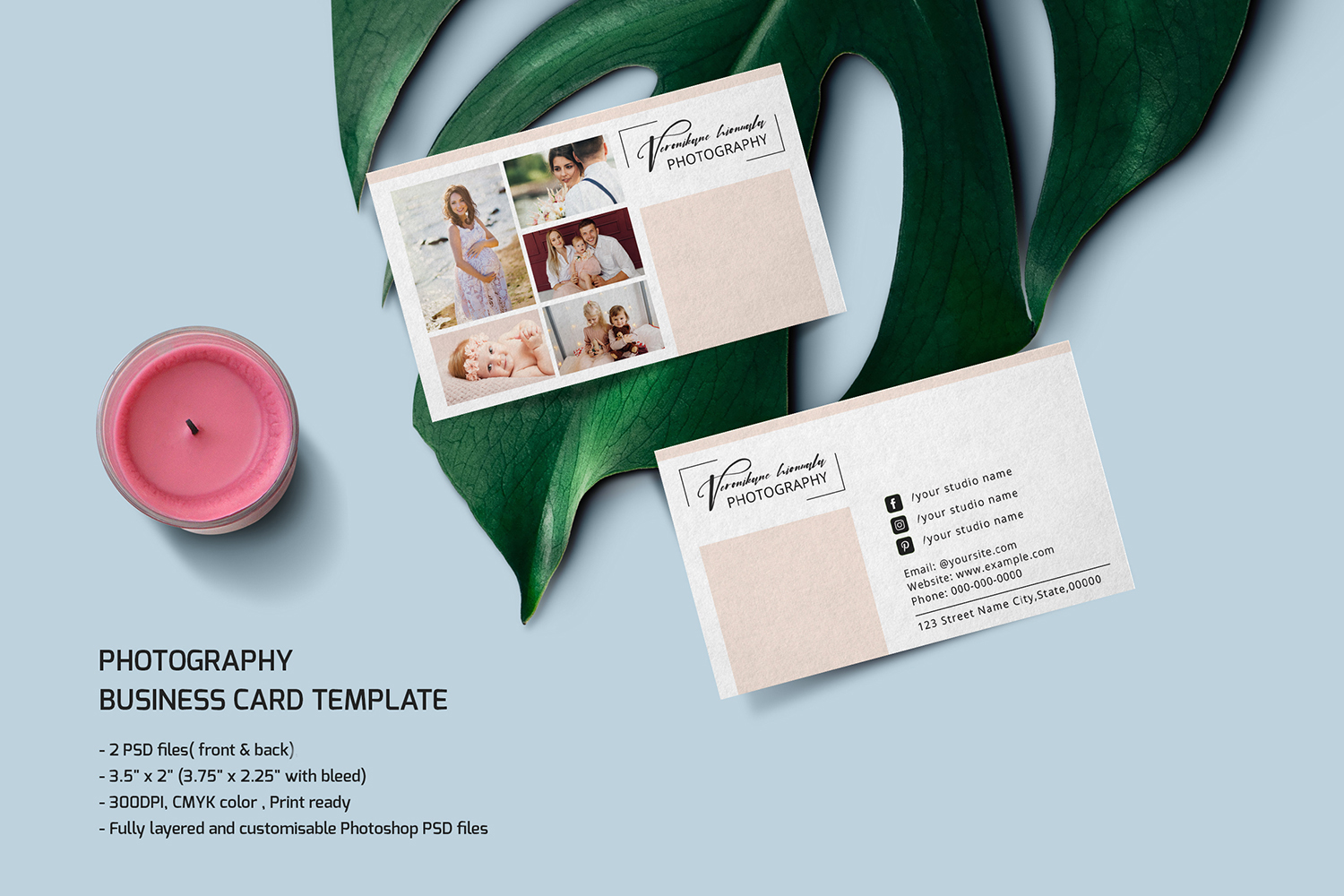 Photographer Business Card - Corporate Identity Template