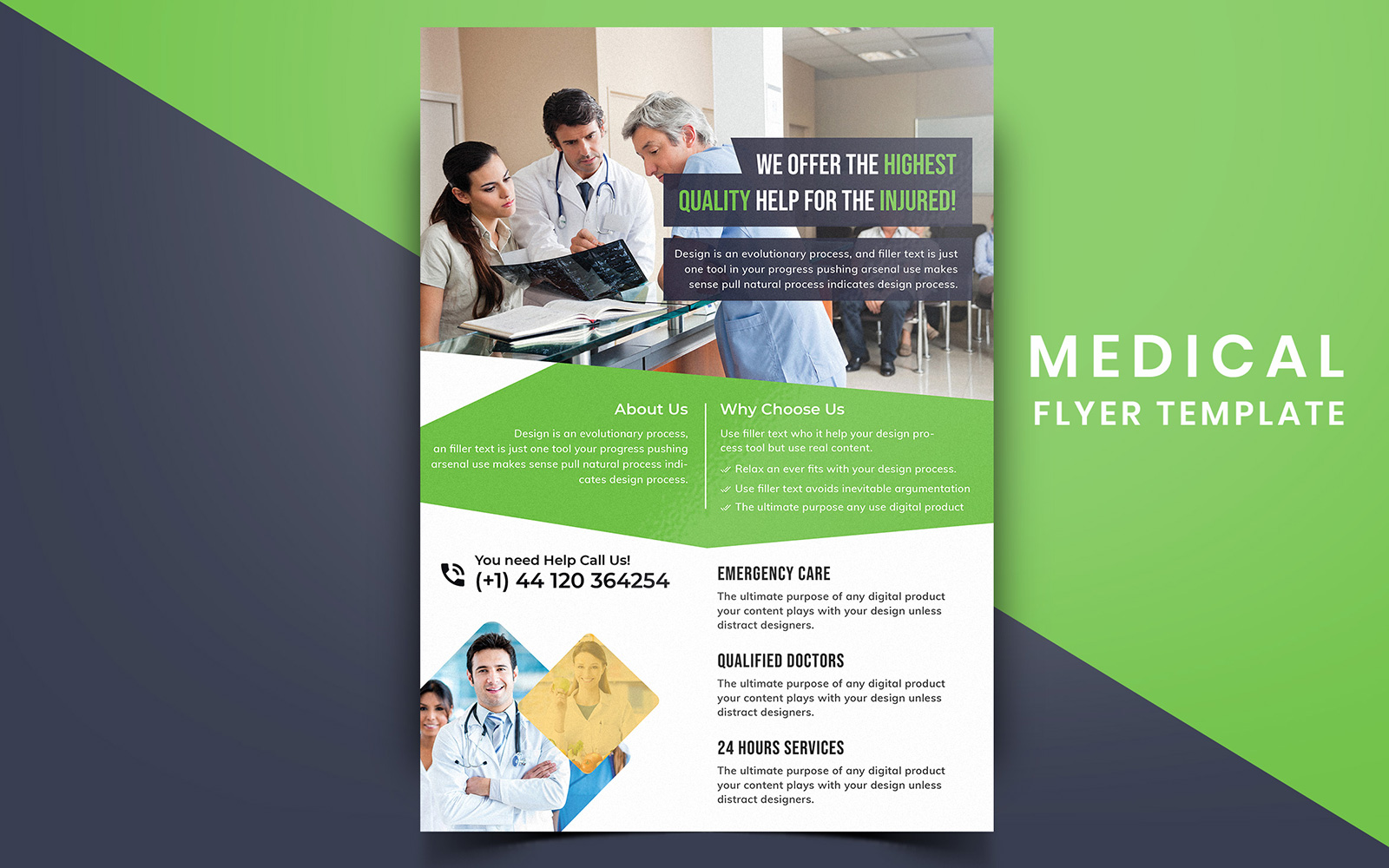 Raise - Medical Flyer Design - Corporate Identity Template
