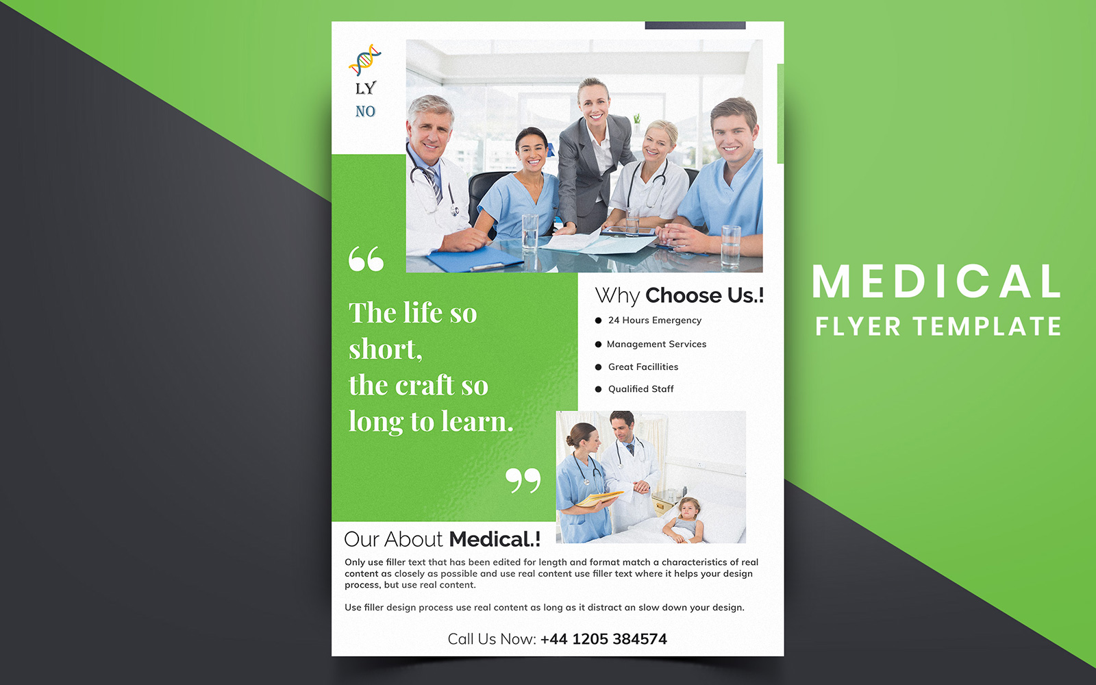 Hippie - Medical Flyer Design - Corporate Identity Template