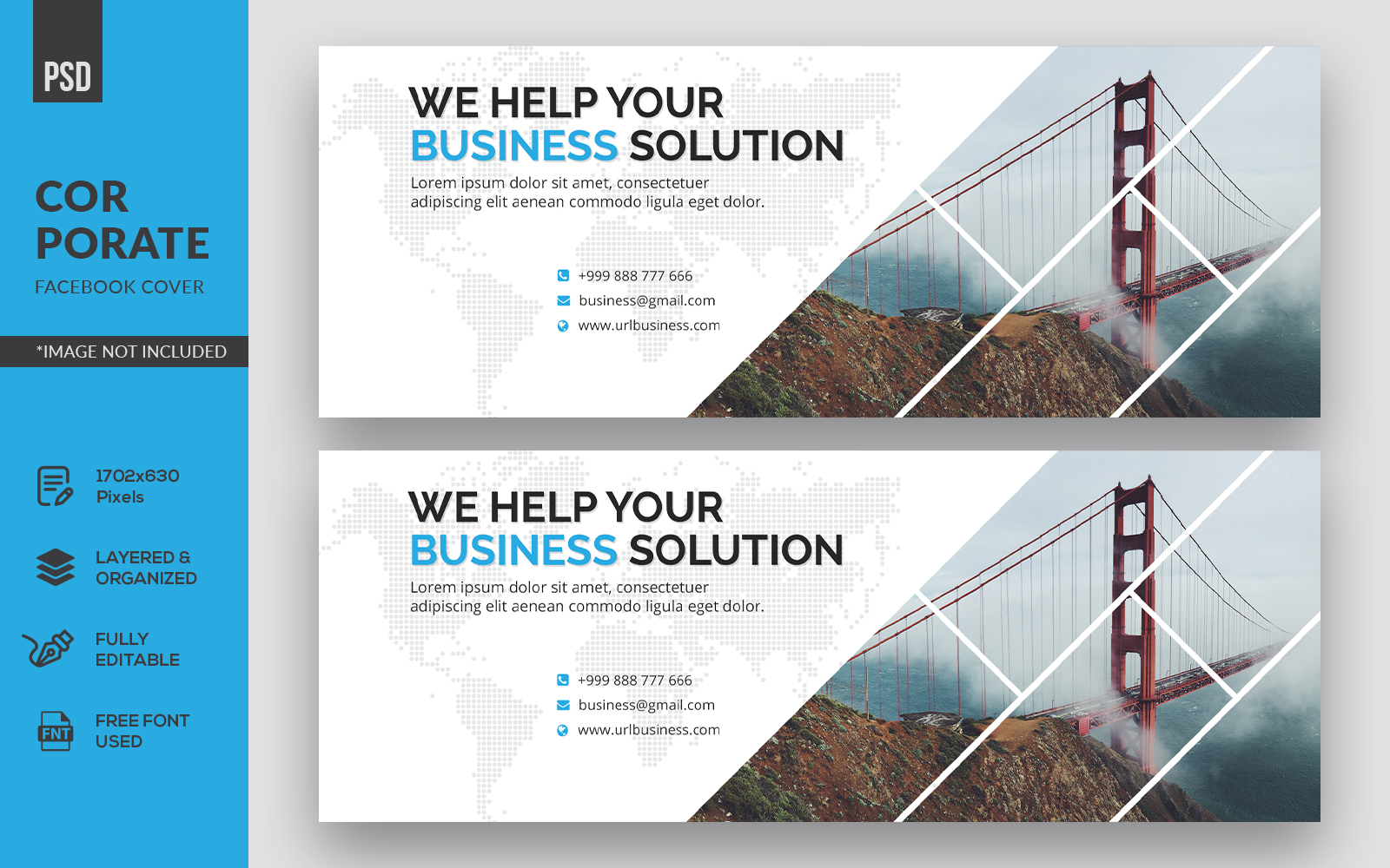 Creative Corporate Facebook Cover Social Media Template