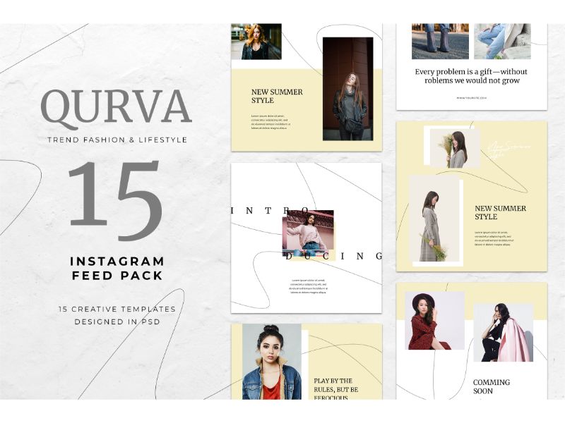 Instagram Feed Pack Qurva Social Media Template