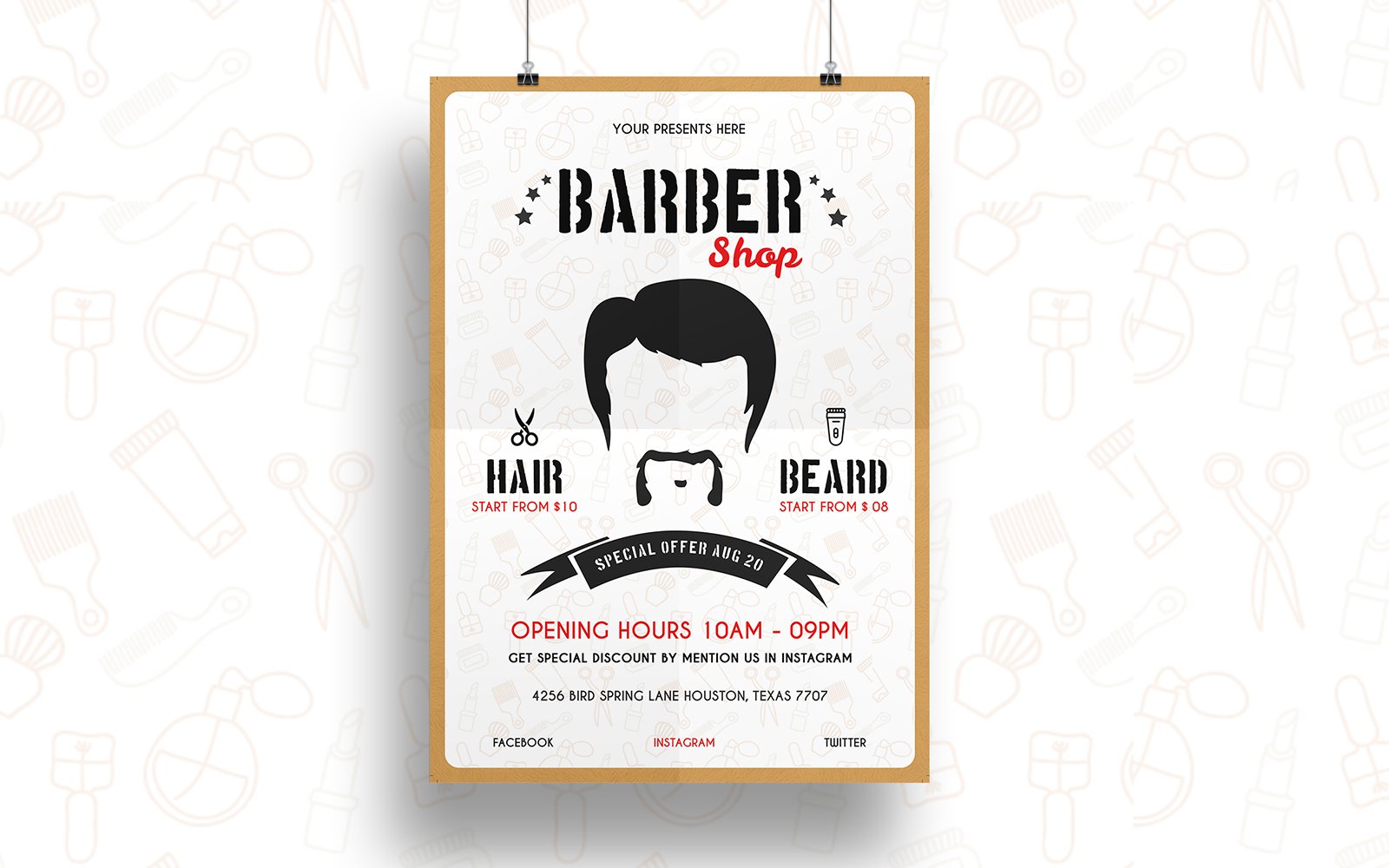 Drepeat - Barber Shop Flyer Design - Corporate Identity Template