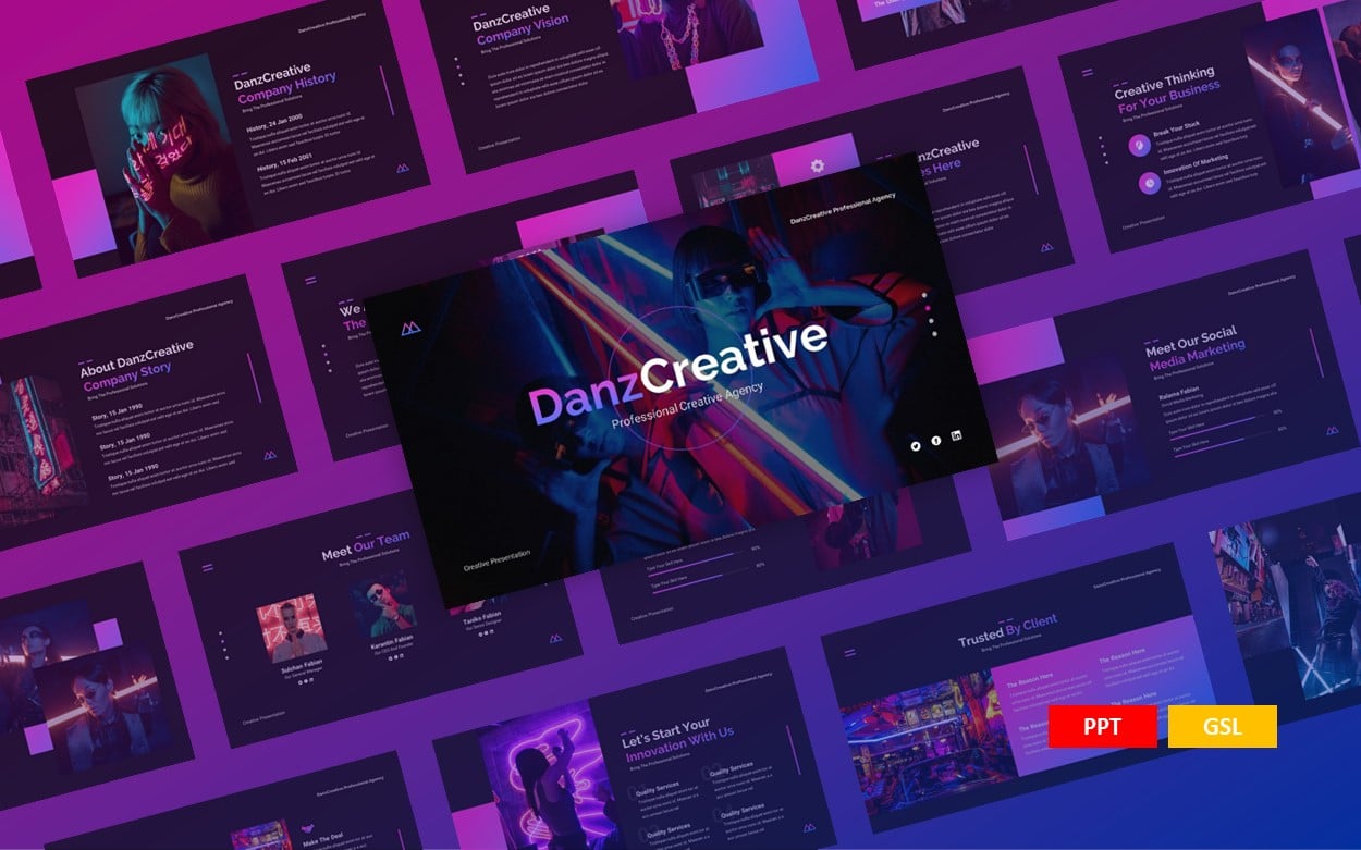 Danz - Creative Presentation PowerPoint Template