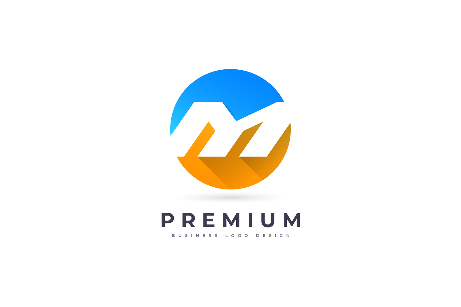 Gradient Style Letter M Design Logo Template