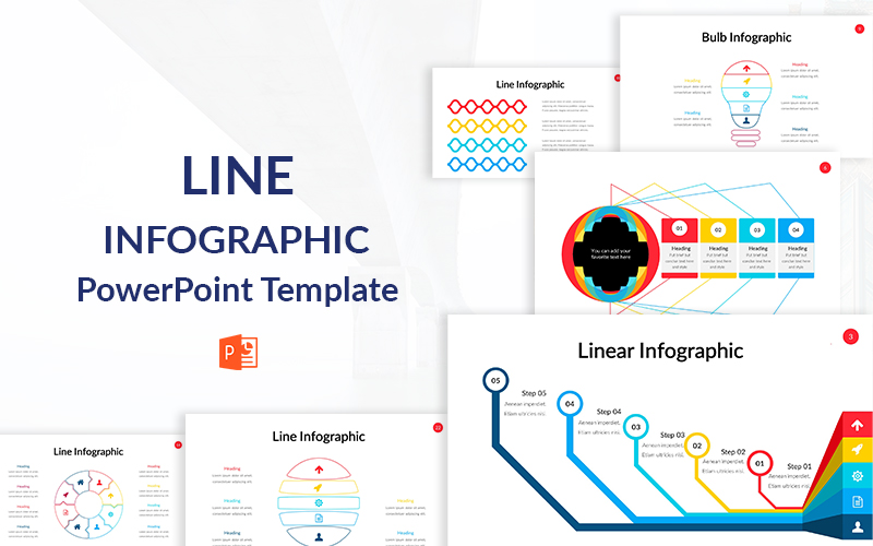 Line Infographic PowerPoint template