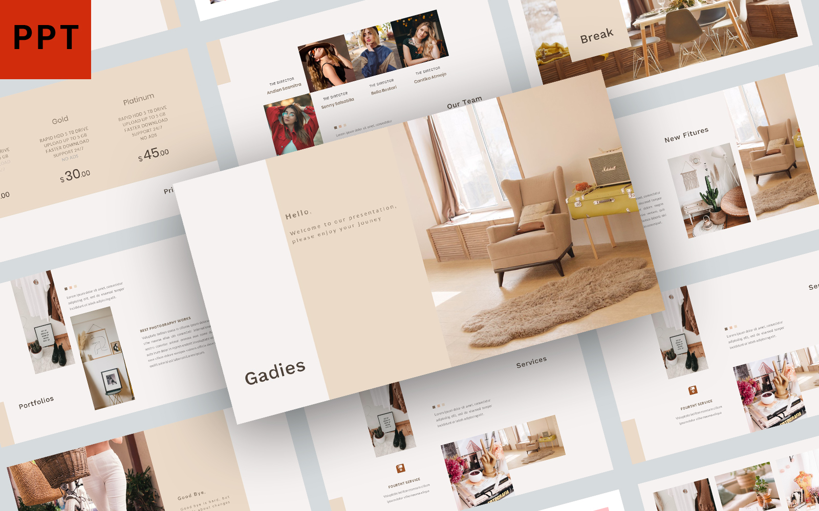 Gadies PowerPoint template