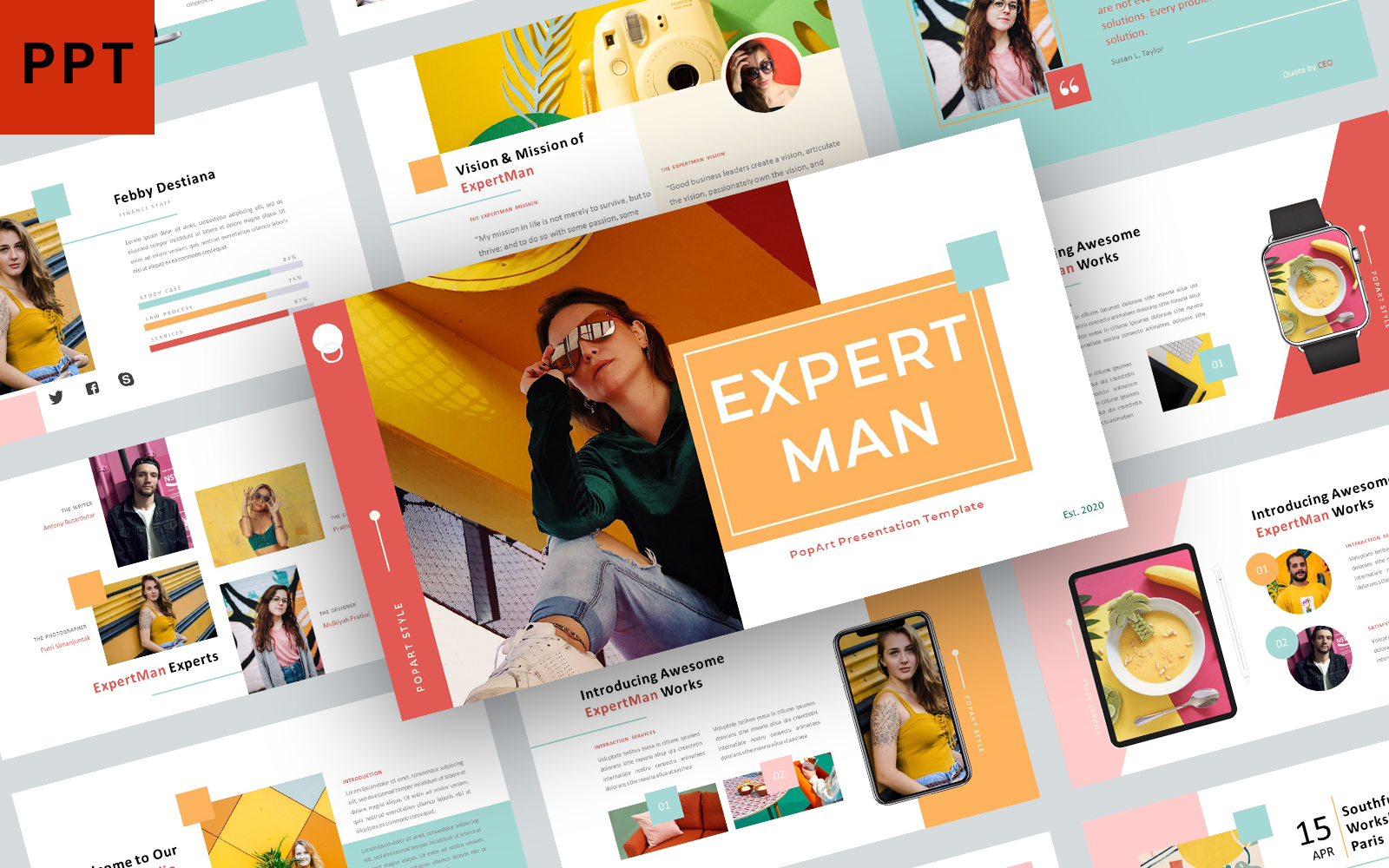 ExpertMan PowerPoint template