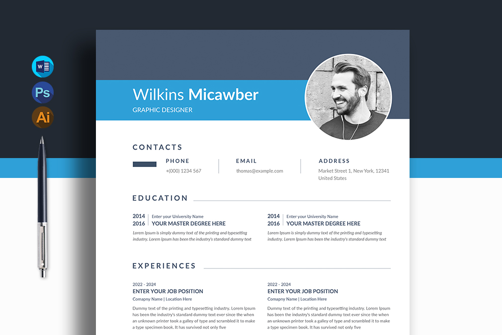 Wilkins Micawber Clean Resume Template