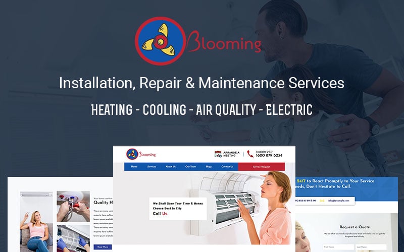 Blooming - AC Installation, Repair & Maintenance Services Landing Page Template