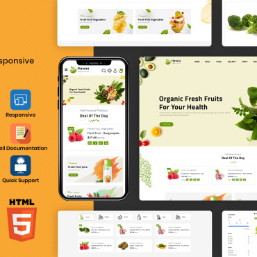 Organic Store Responsive Website Templates 164141