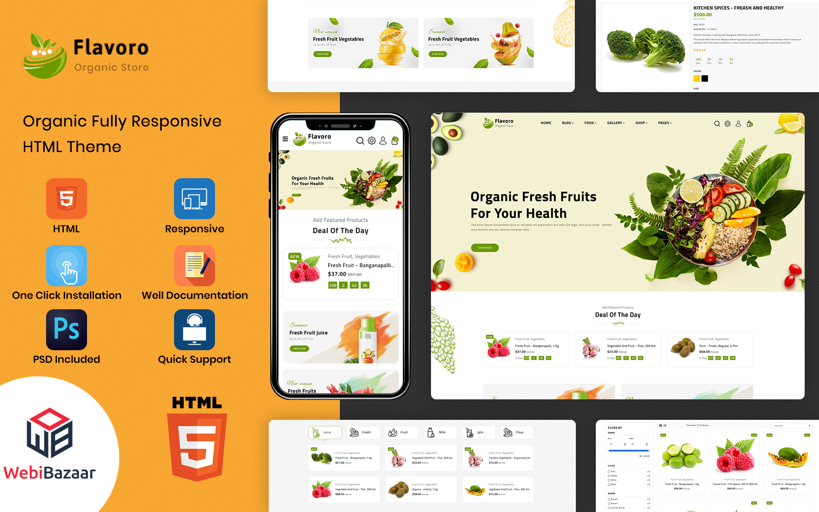 Flavoro - HTML5 Multipurpose eCommerce Website Template