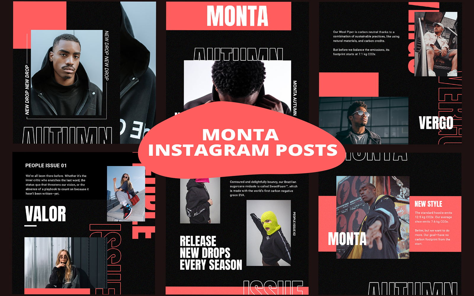 Monta Fashion -  Instagram Posts Social Media Template