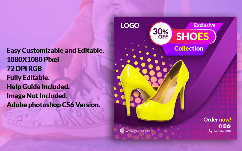 Shoe Sale Banner Social Media Template