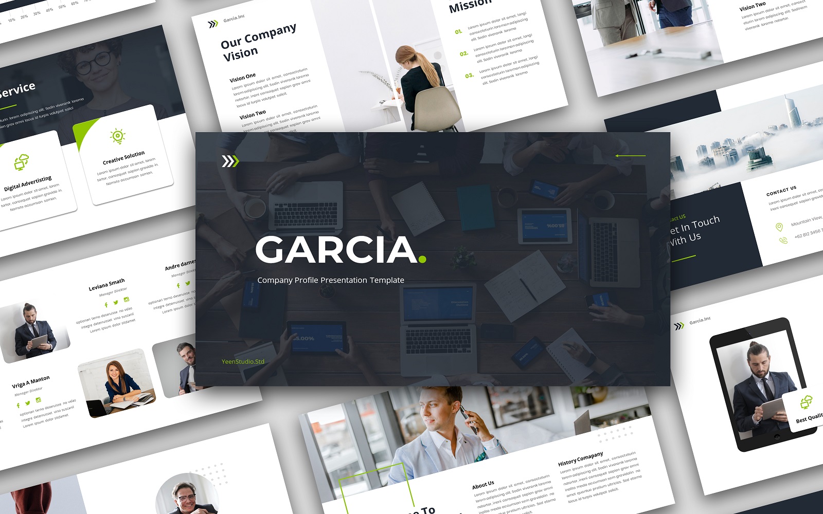 Garcia - Company Profile  Google Slides Template