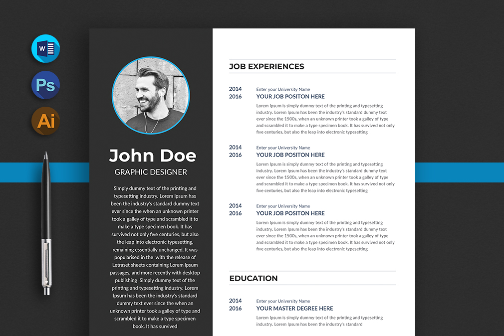 John Doe Resume/CV Template Resume Template