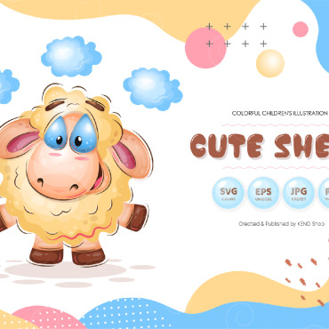 Cartoon Lamb Vectors Templates 165242