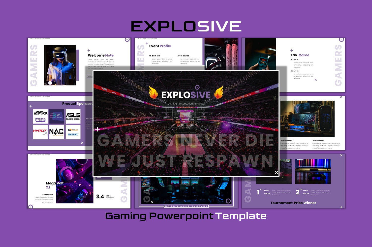 Explosive - Esport Gaming Google Slides Template