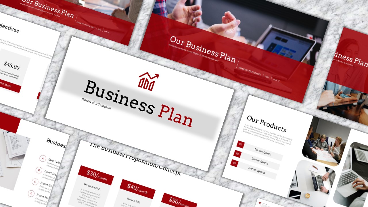 Business Plan - Creative Business PowerPoint template