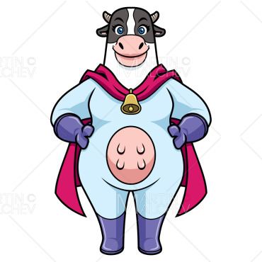 Hero Cow Illustrations Templates 165695