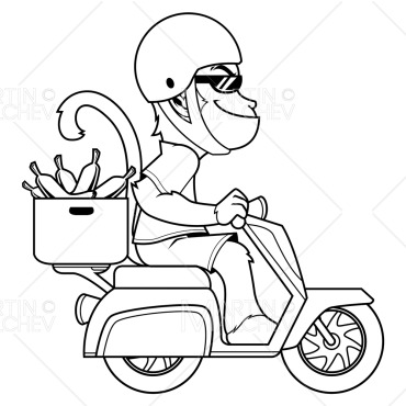 Contour Scooter Illustrations Templates 165715