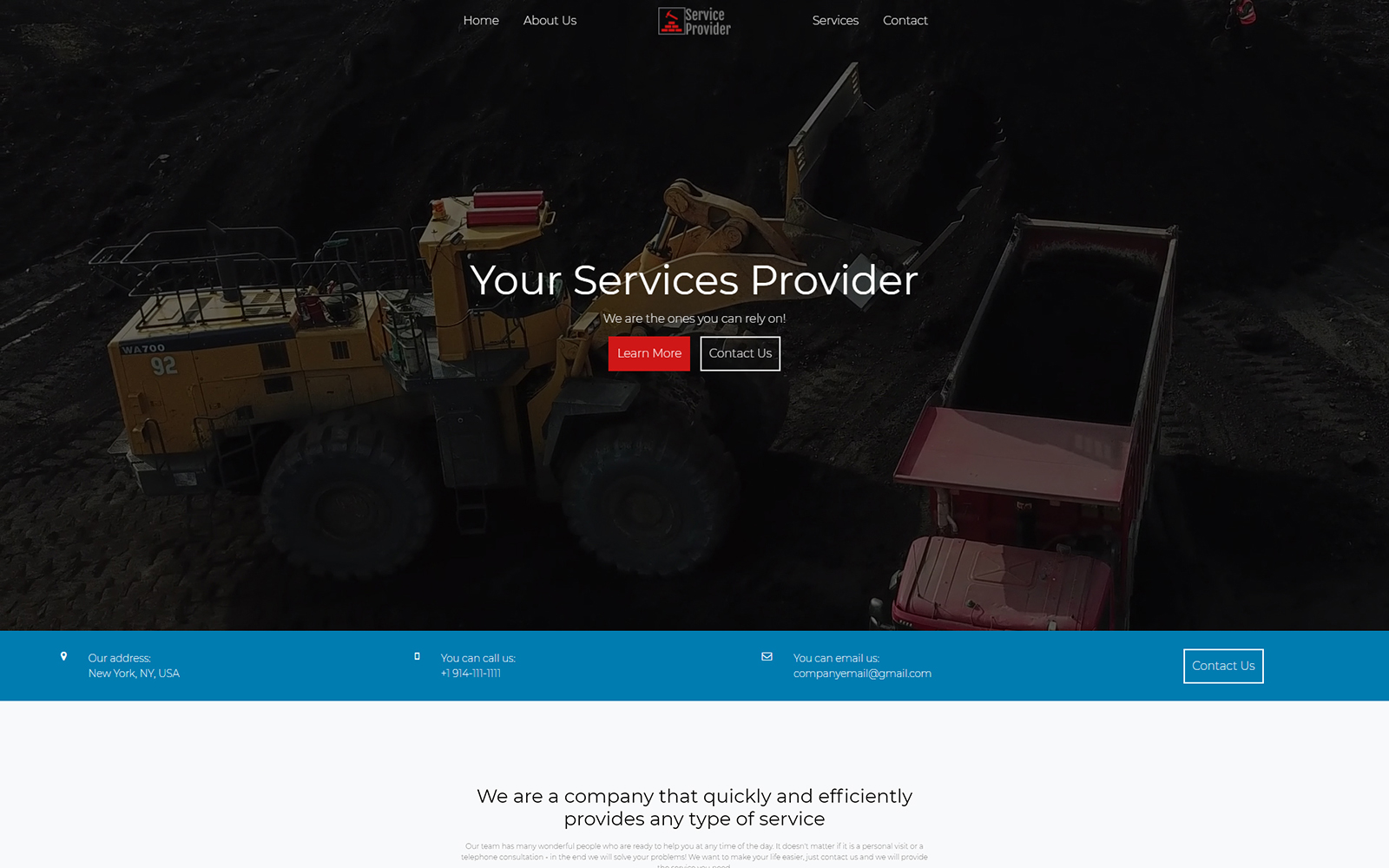 Service Provider - HTML5 responsive website template