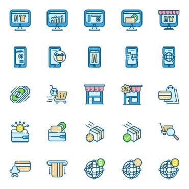 Setmodernmoneyonlinepackagepackagingbtcbitcoin  Icon Sets 165990