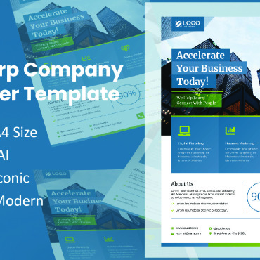 Template Flyer Corporate Identity 166024