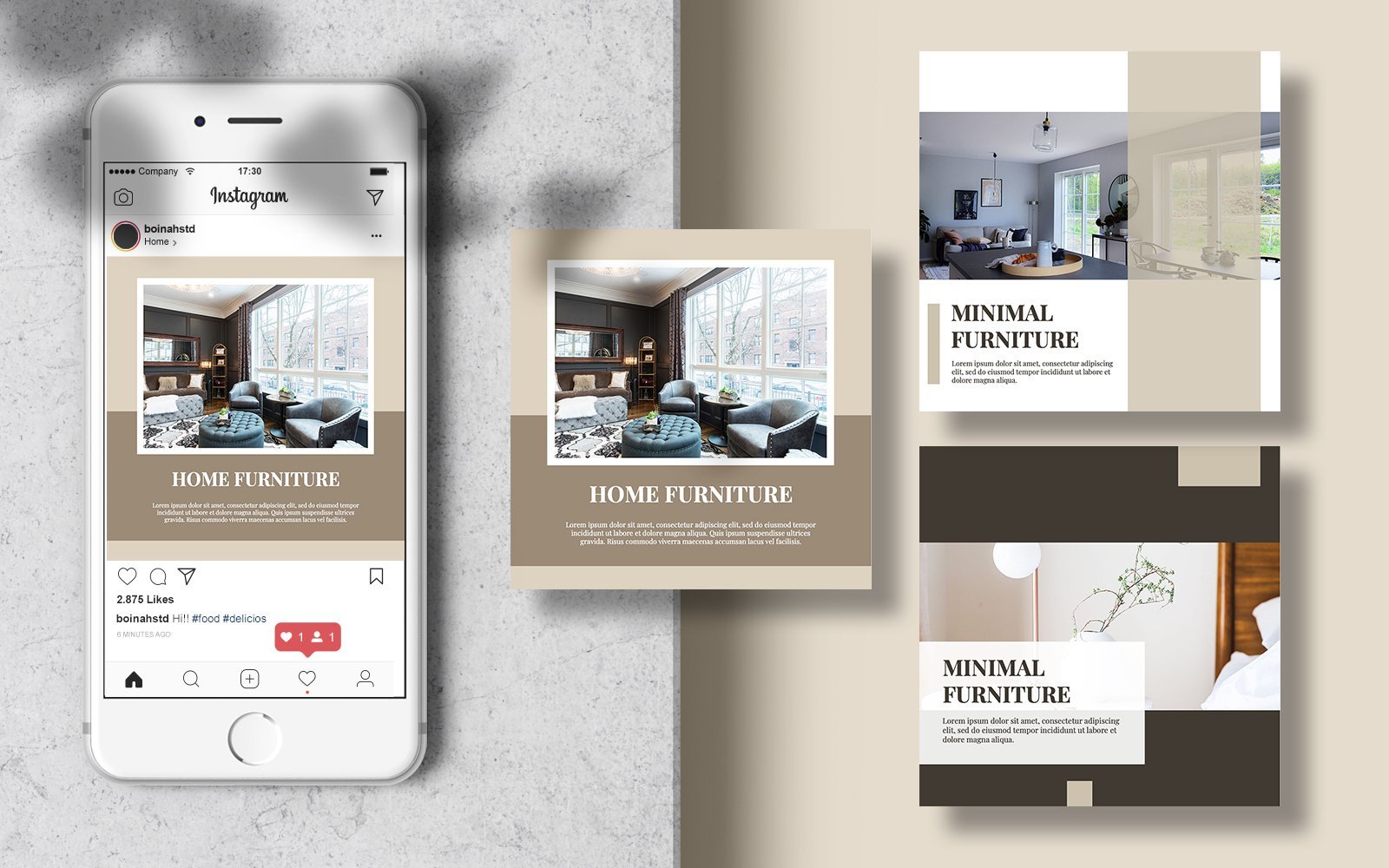 Furniture Instagram Post Banner Social Media Template