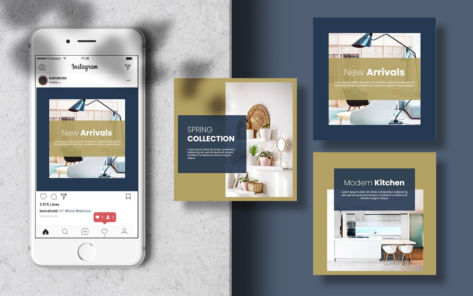 Instagram Furniture Post Banner Social Media Template