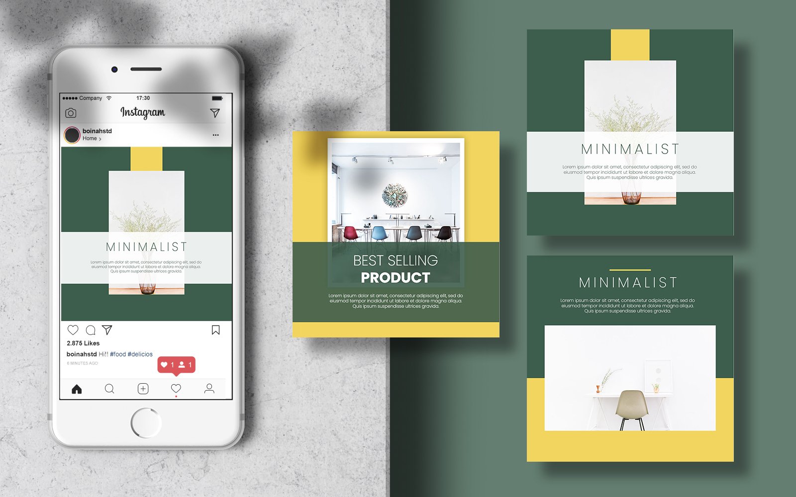 Interior Design Instagram Post Banner Social Media Template