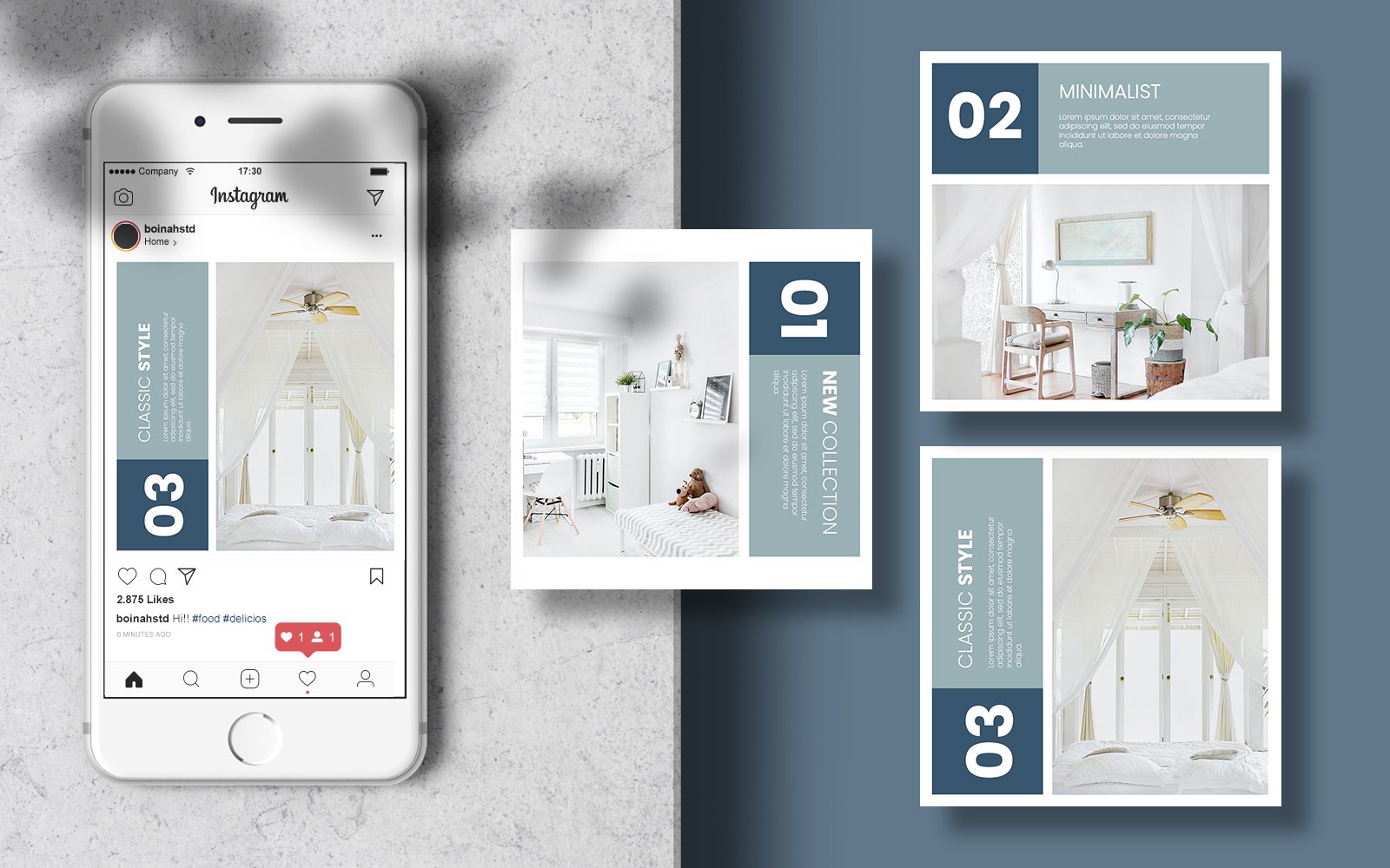 Interior Design Instagram Post Banner Social Media Template