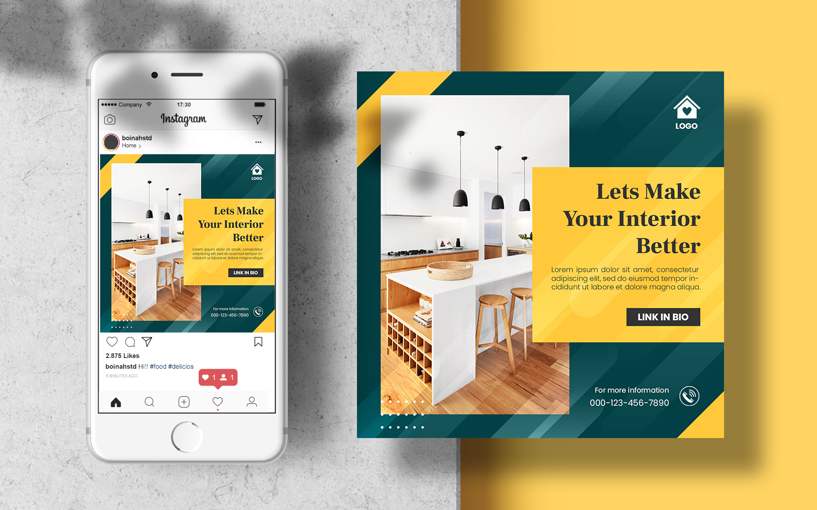 Furniture Instagram Banner Post Social Media Template