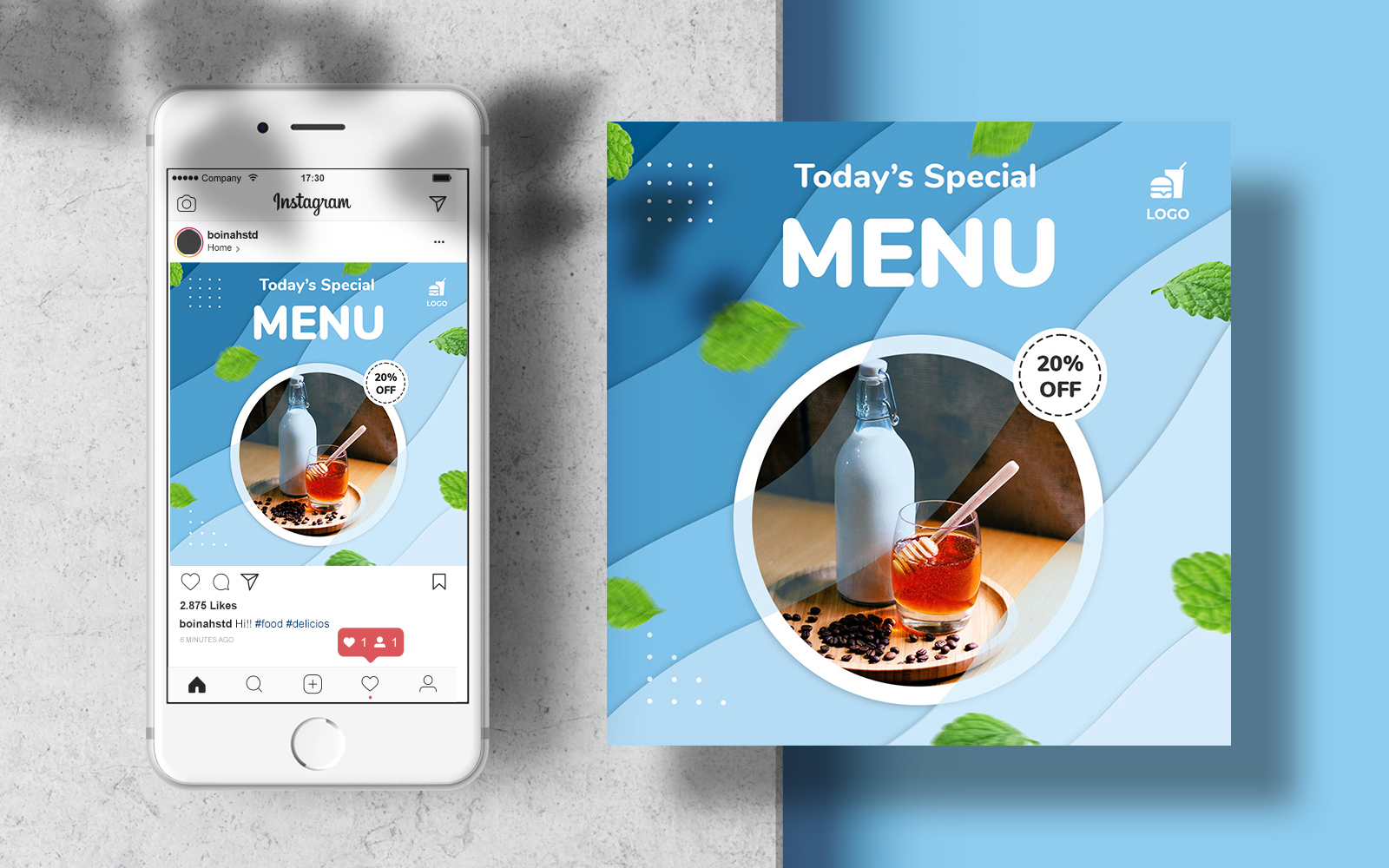 Special Menu Instagram Feed Banner Social Media Template